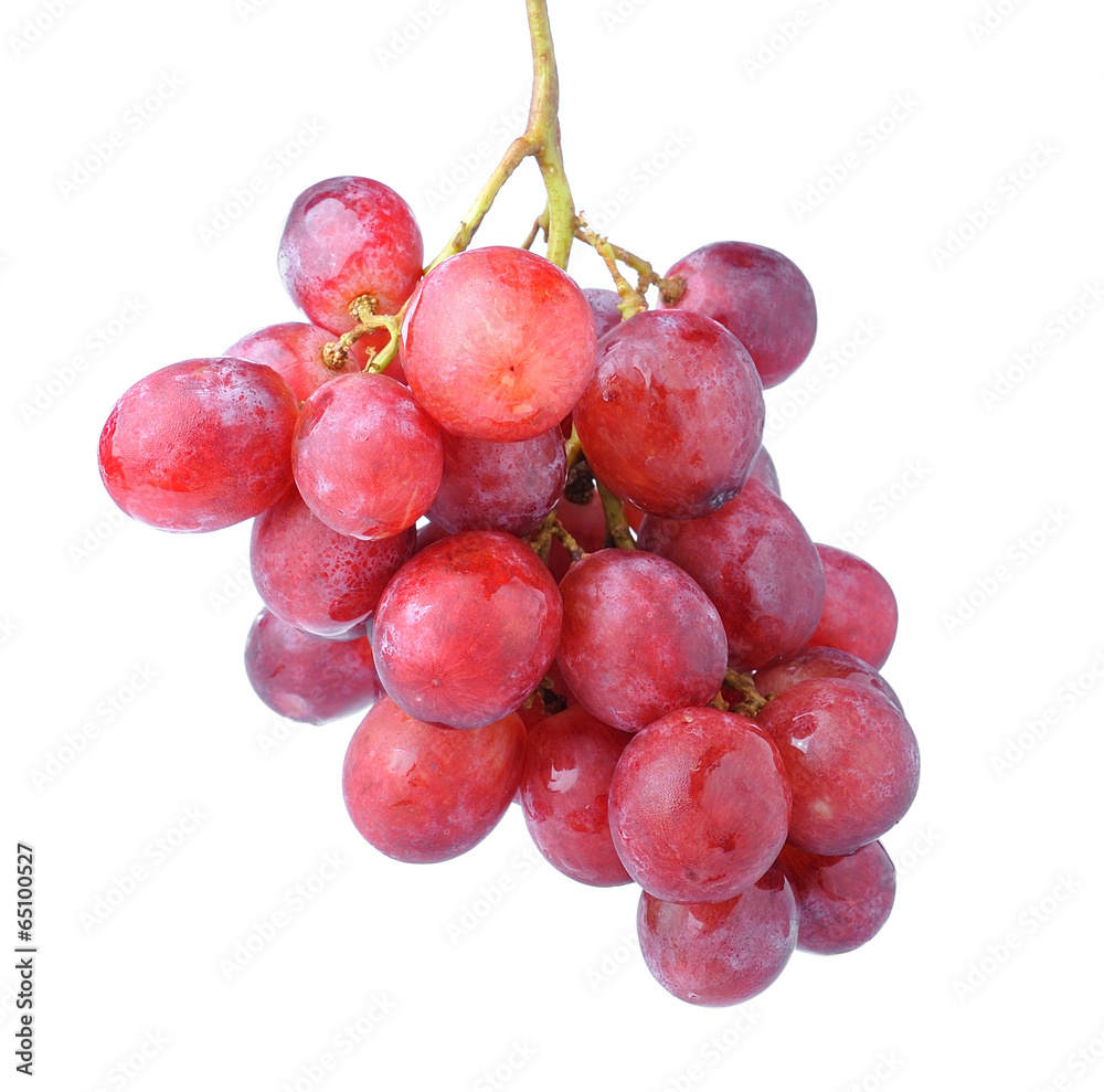 red grape isolated on white
