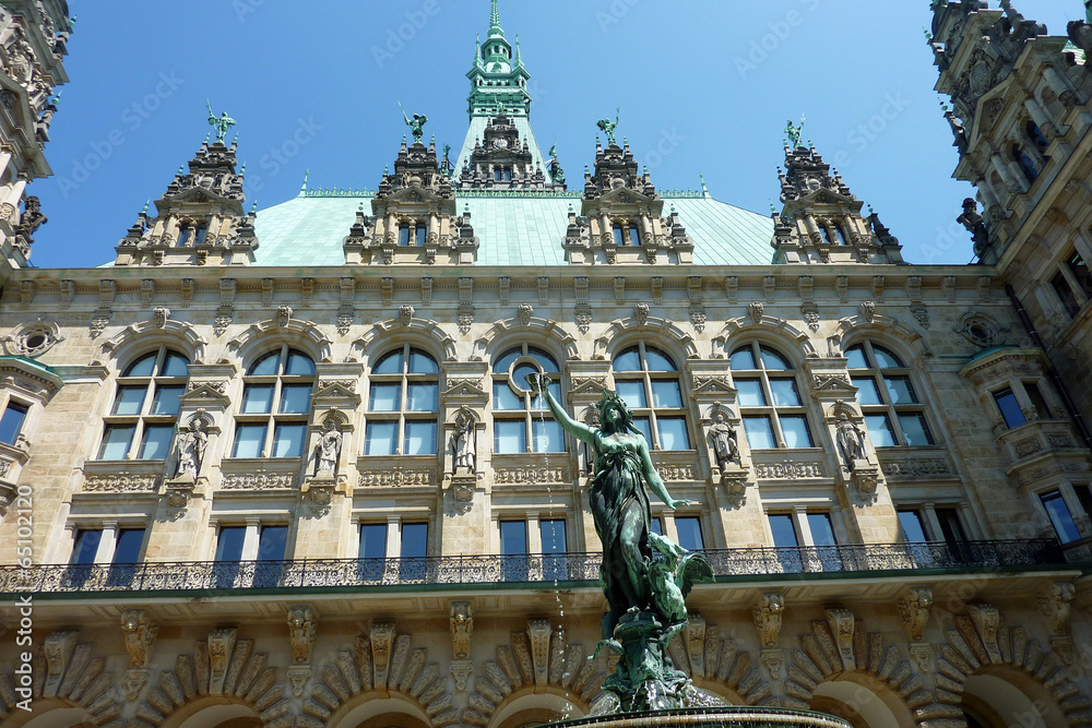 Fototapeta premium Rathaus Hamburg