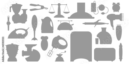 household appliance Icons set