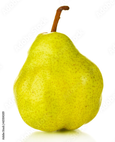 Ripe pear isolated on white