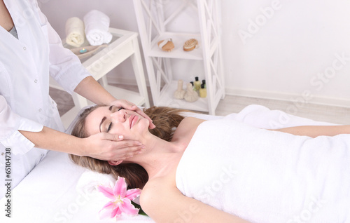 Beautiful young woman havin...