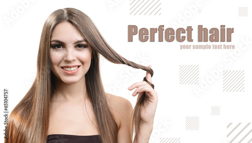 Beautiful young woman with ...