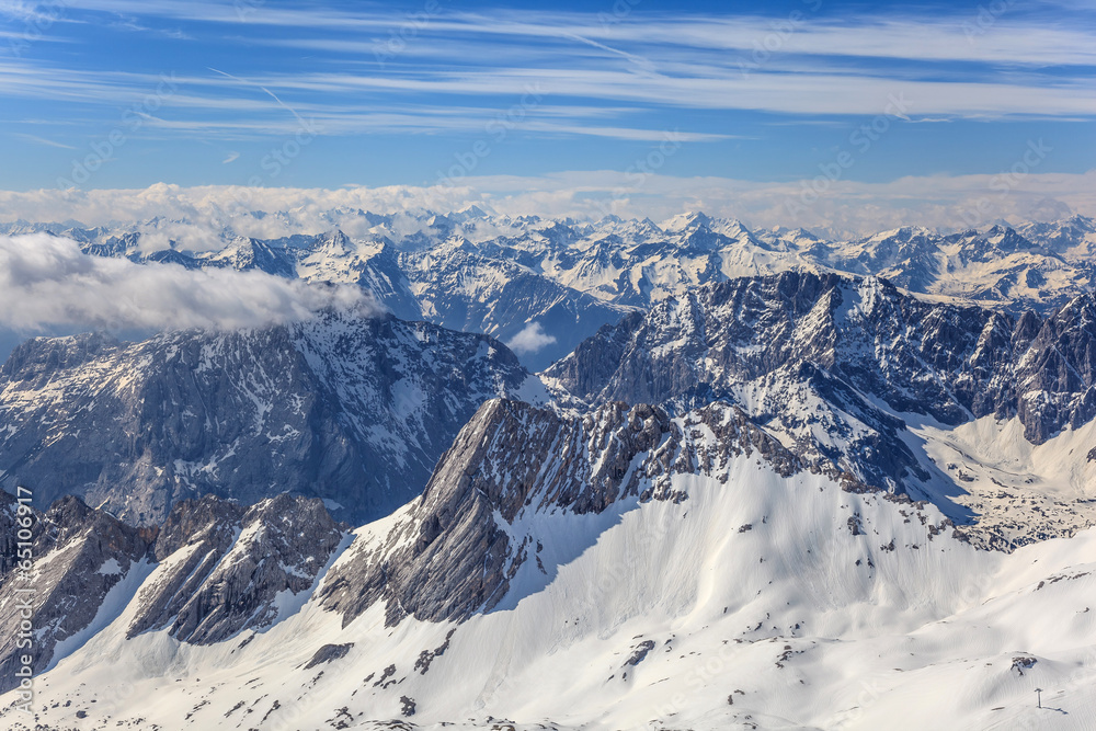 Alpine Alps mountain landscape in Europe