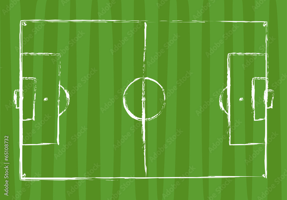 football field grunge drawing - vector illustration football field grunge drawing - vector illustration