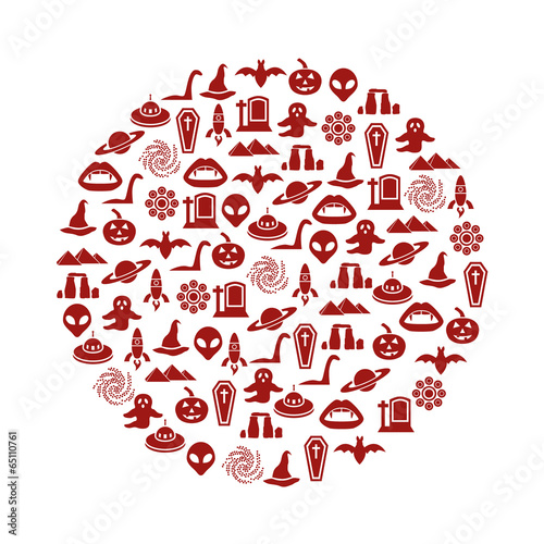 mystic icons in circle