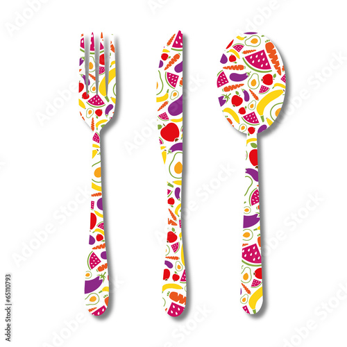 cutlery with pattern