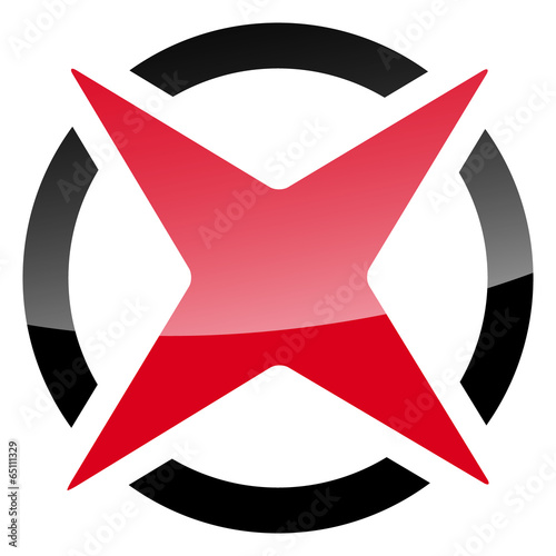 Kreuz Icon im Kreis - Angekreuzt!