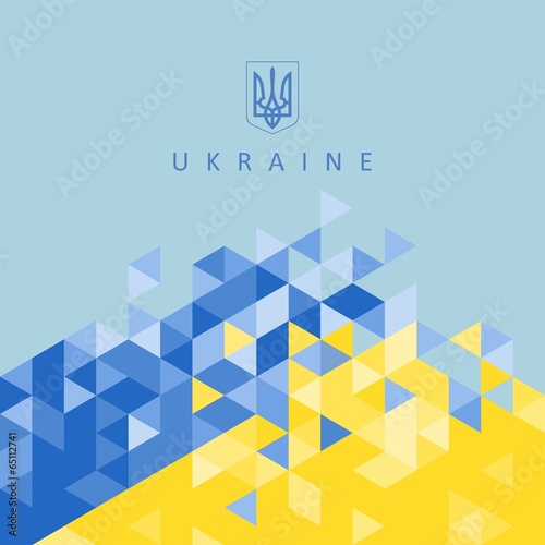 The national symbol of the Ukraine - abstract background