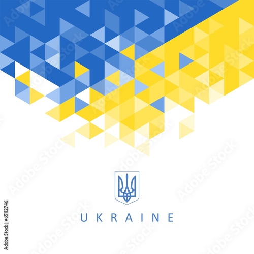 The national symbol of the Ukraine - abstract background
