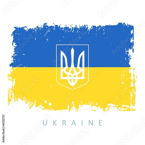 Murais de parede The national symbol of the Ukraine - abstract background