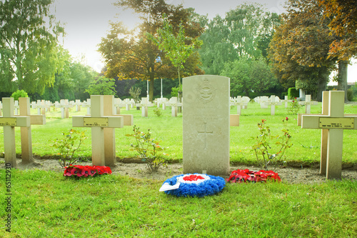 French cemetery from the First World War in Flanders belgium. photo