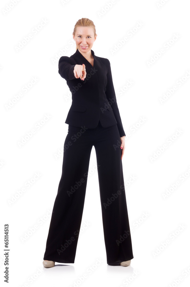 Businesswoman isolated on the white Businesswoman isolated on the white