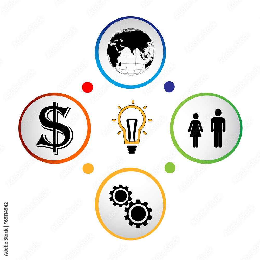 Modern business circle banner Modern business circle banner