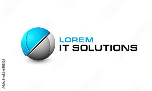 Logo template, vector, it solutions, robotics, modern, hitech