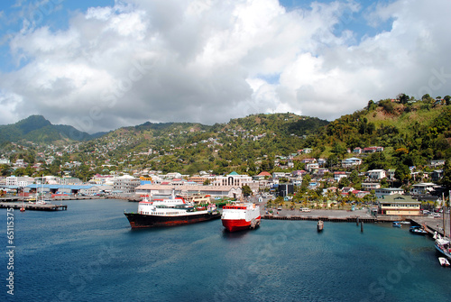 Kingstown harbour in St Vincent photo