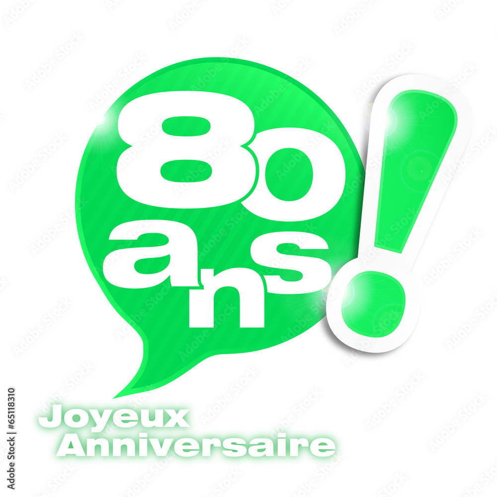bulle mosaïque : anniversaire 80 ans (cs5)