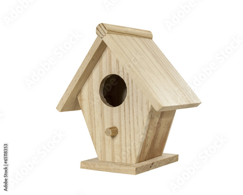 Fotobehang Little Birdhouse Isolated