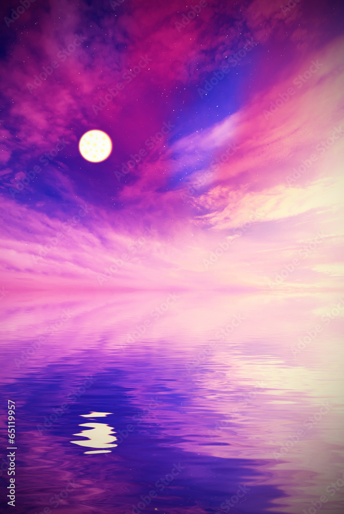 surreal landscape of moon. Unreal landscape surreal landscape of moon. Unreal landscape