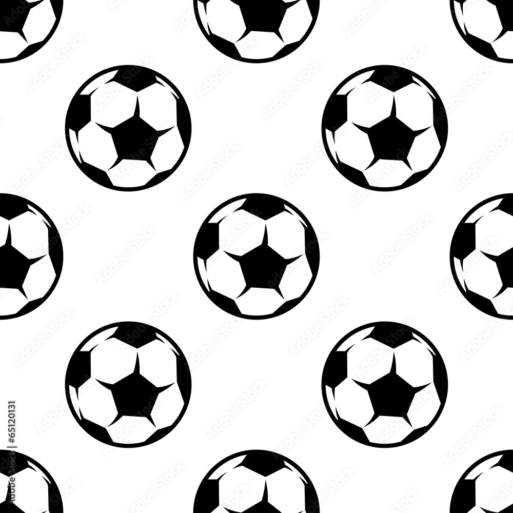 Soccer or football seamless pattern Soccer or football seamless pattern