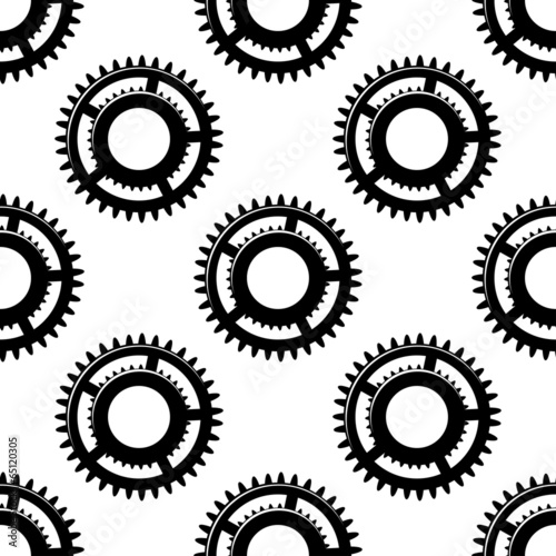Gears and pinions seamless pattern