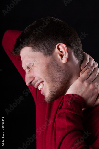 Man with neck ache
