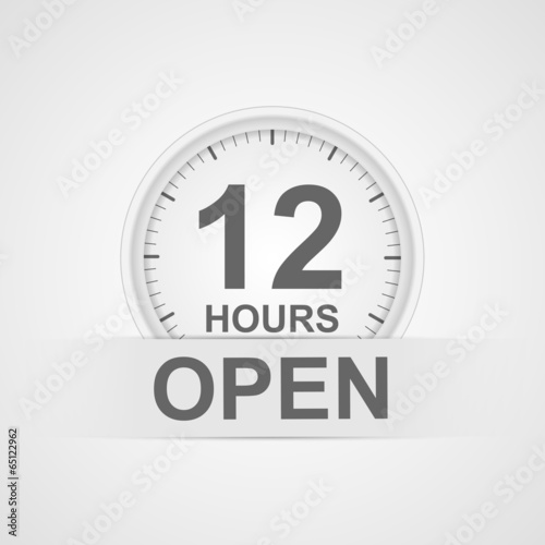 12 hours customer service icon. photo