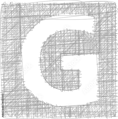 Freehand Typography Letter G