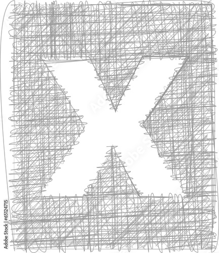 Freehand Typography Letter x