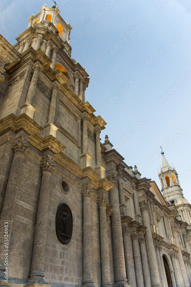 Cathedral at Main plaza, Arequipa, Peru