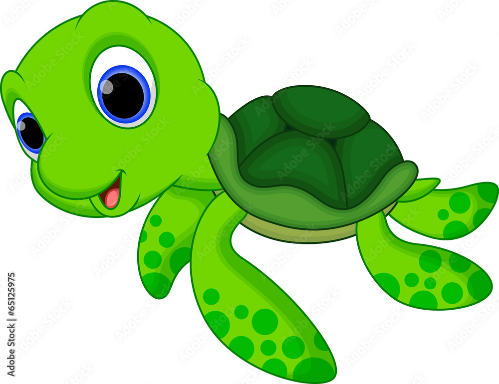 Naklejka premium Cute turtle cartoon