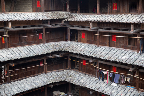 hakka tulou located in fujian  china