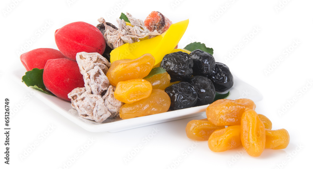preserved fruits & Dried fruits. Food Snack on a Background preserved fruits & Dried fruits. Food Snack on a Background