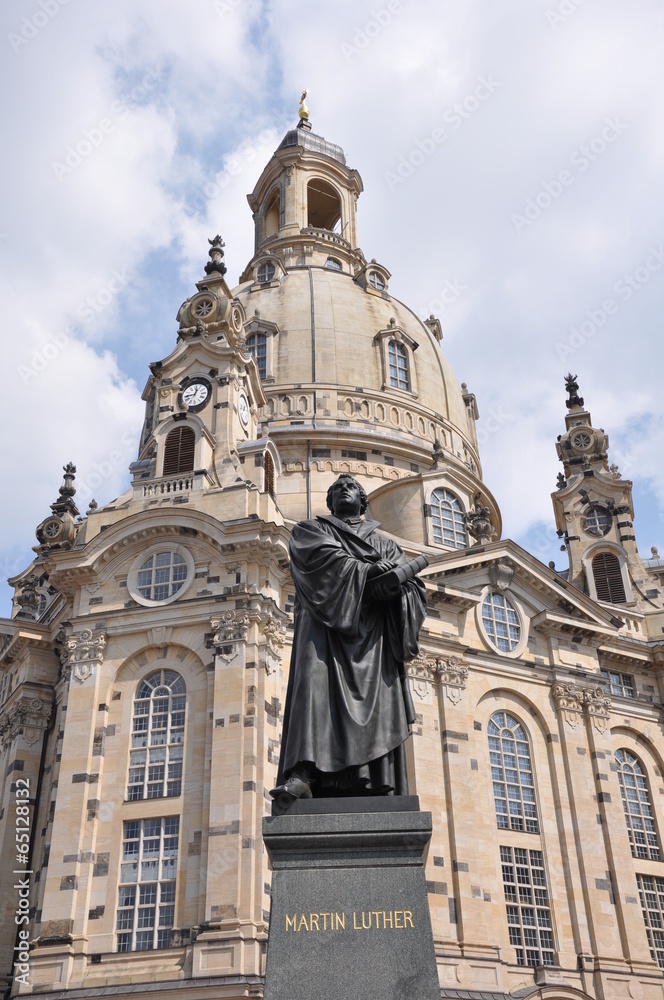 Dresden - Lutherdenkmal vor der Frauenkirche