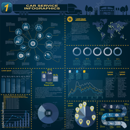 Car service, repair Infographics