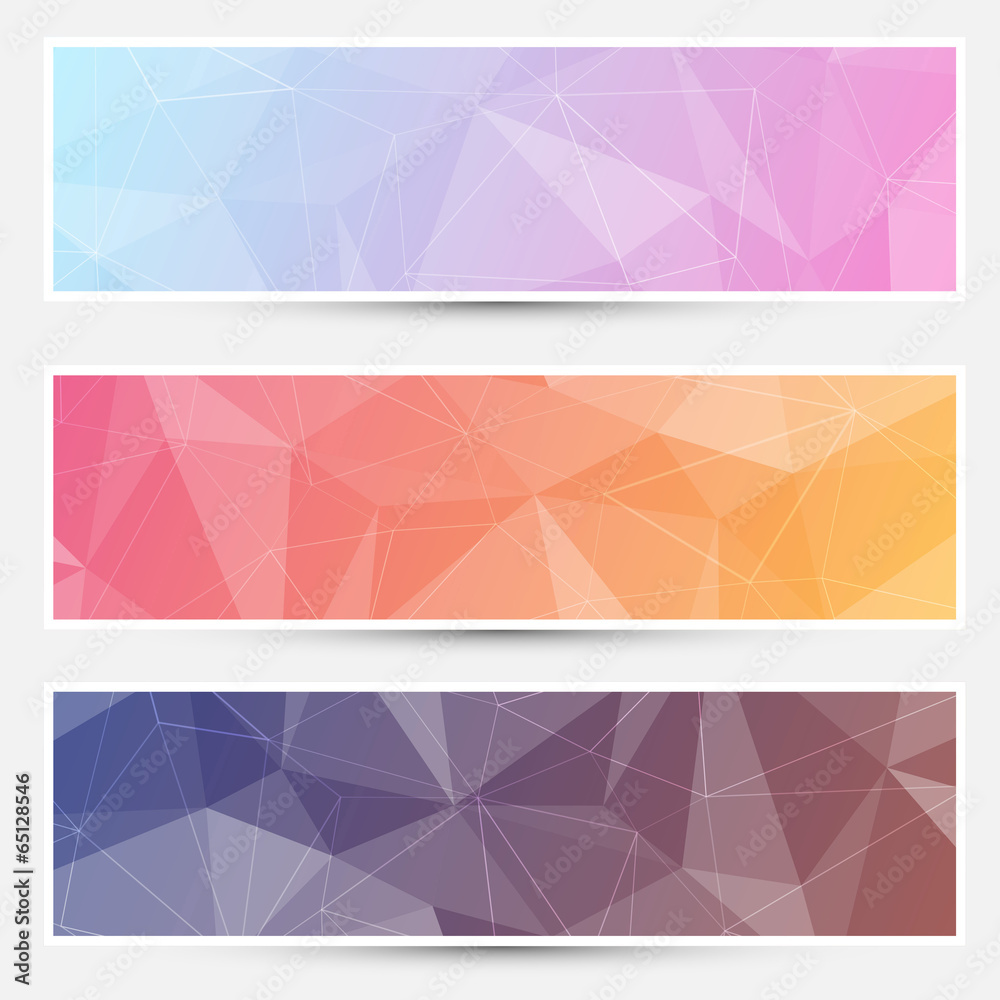 Modern crystal structure banners web Modern crystal structure banners web