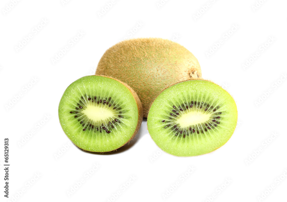 fresh kiwi fruit isolated on white. fresh kiwi fruit isolated on white.