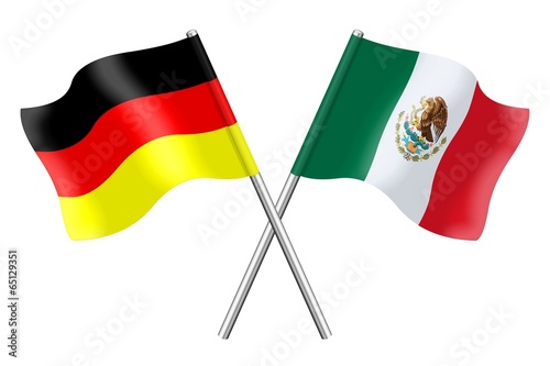 Flags : Germany and Mexico photo