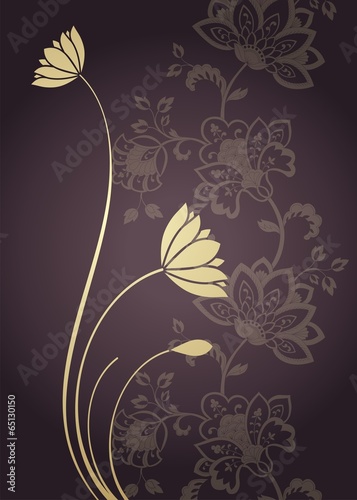 Fototapeta Naklejka Na Ścianę i Meble -  water lilies, wedding card design, India