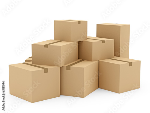 Cardboard boxes photo