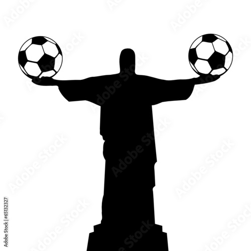 WM 2014, Statue mit Fußbällen, symbolisch