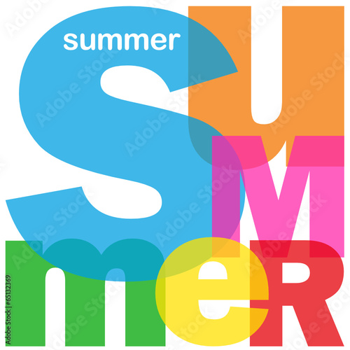 "SUMMER" Letter Collage (sun holidays beach break relaxing time)