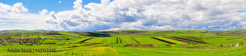 Φωτογραφία Panora,ic view of farmland and sky
