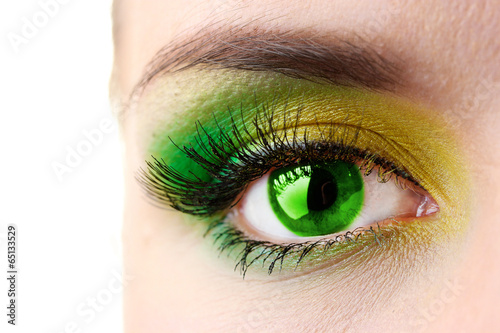 Fototapeta Naklejka Na Ścianę i Meble -  Beautiful colorful eye close up
