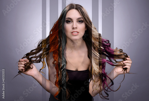 Beautiful young woman with ...