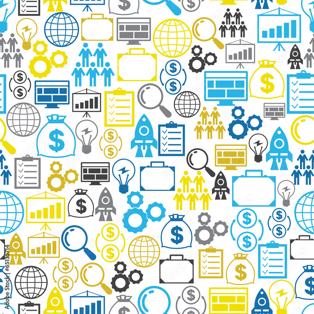 Start-up seamless pattern in flat design style. Start-up seamless pattern in flat design style.