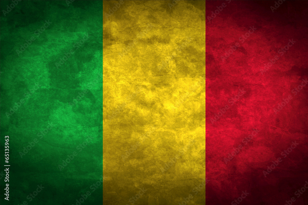 Fototapeta premium Mali grunge flag