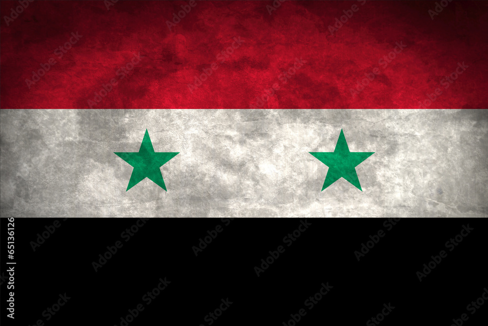 Syria grunge flag