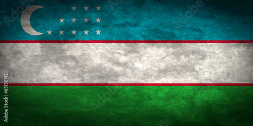 Uzbekistan grunge flag