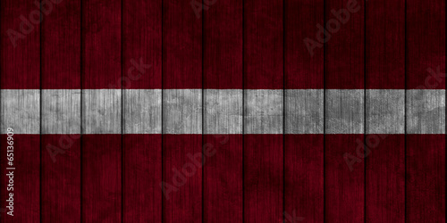 Illustration with flag in map on grunge background - Latvia