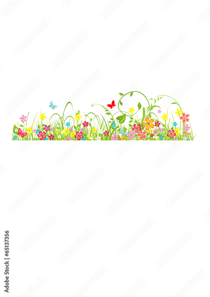 Spring seamless border Spring seamless border